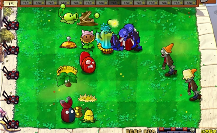 植物大战僵尸27关怎么过1