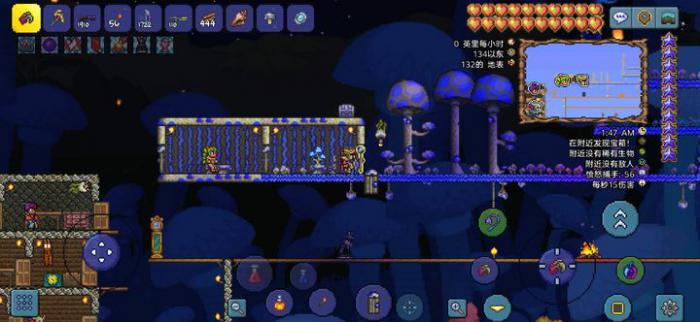 泰拉瑞亚如何种植夜光蘑菇1