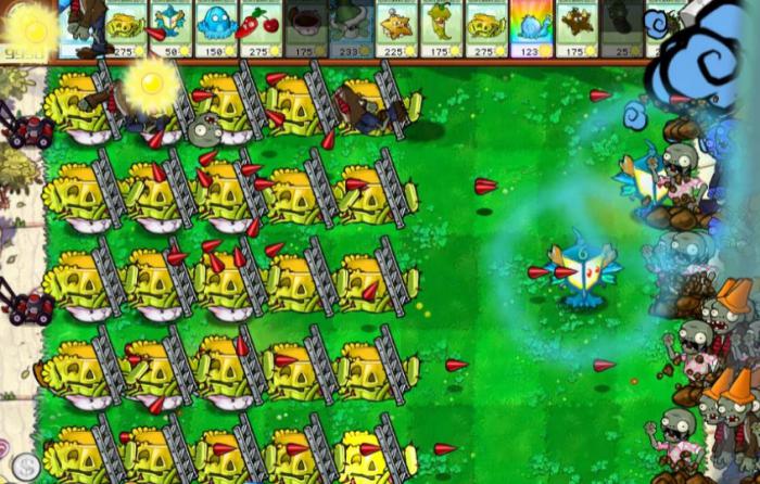 植物大战僵尸无尽模式怎么搭梯子1