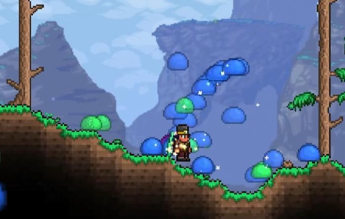 泰拉瑞亚如何应对史莱姆雨事件1