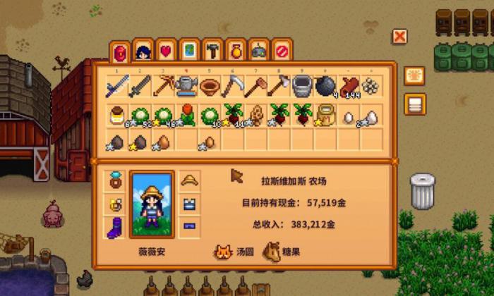 星露谷物语物品栏怎么增加1