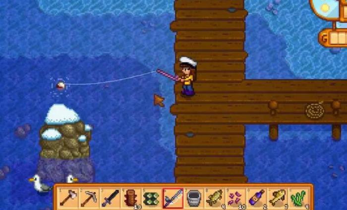 星露谷物语钓鱼鱼饵怎么装1