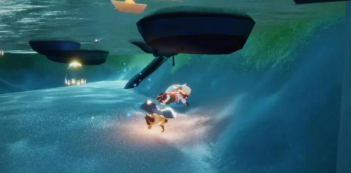 光遇怎么潜到水里去1