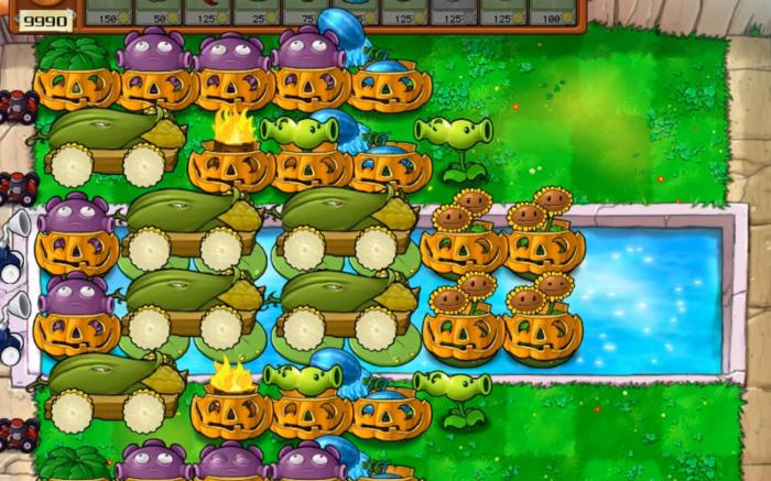 植物大战僵尸泳池无尽如何搭梯2