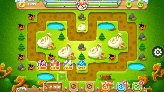 保卫萝卜2第二十关怎么打才能赢3