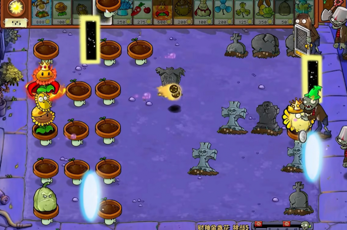 植物大战僵尸杂交版财神金盏花5通关打法是什么1