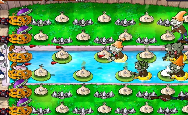 植物大战僵尸水池怎么过1