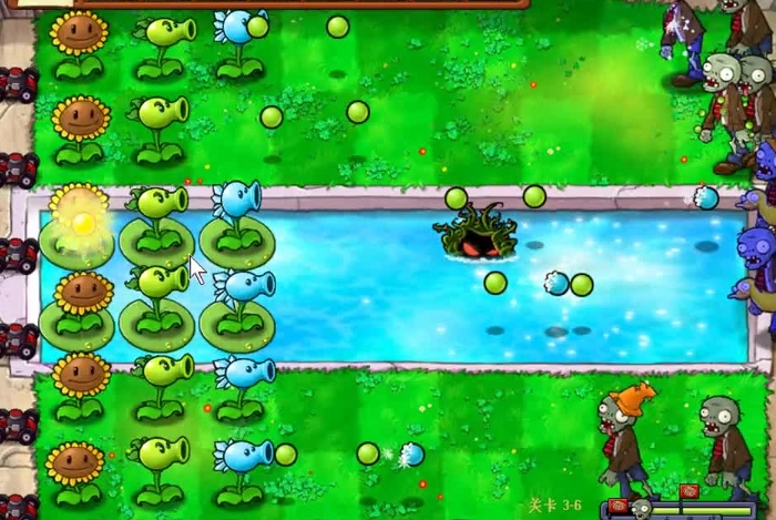 植物大战僵尸水池怎么过的1