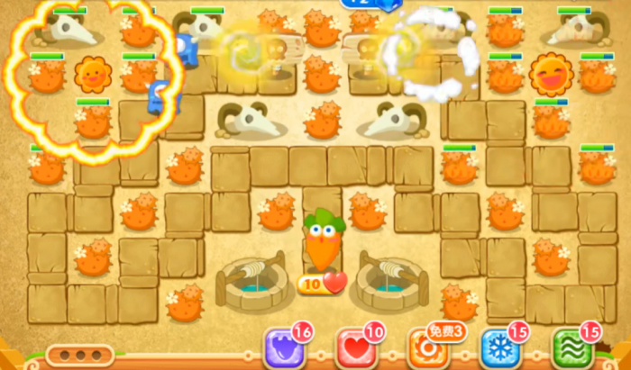 保卫萝卜2第70关怎么无伤过1