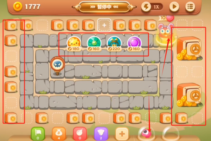 保卫萝卜3集市第43关怎么过1