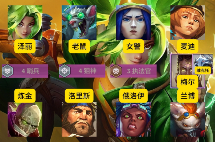 金铲铲之战哨兵泽丽怎么玩_金铲铲哨兵转