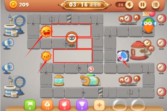 保卫萝卜3工厂第36关怎么过_保卫萝卜3工厂36关攻略视频