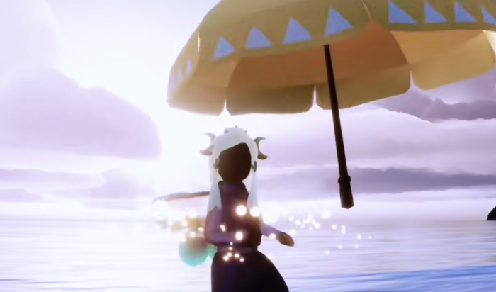 光遇怎么打着伞转圈圈3