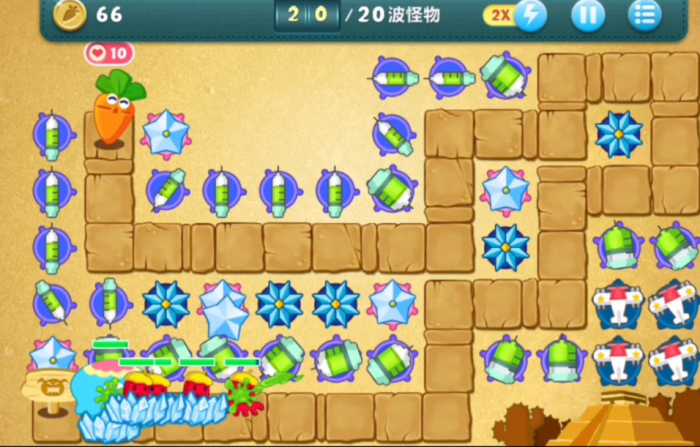 保卫萝卜终极挑战13关怎么获得金萝卜3