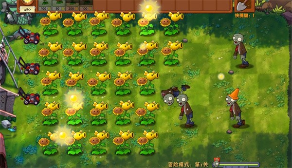 《植物大战僵尸融合版》冒险模式第1关通关攻略5