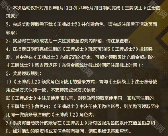 《王牌战士2》充值返还奖励领取条件介绍2