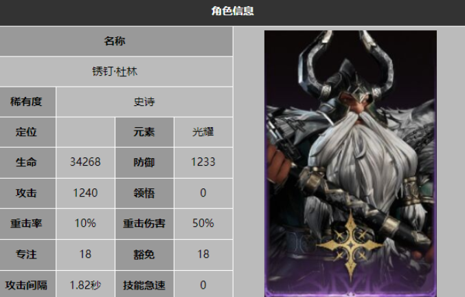 龙息神寂锈钉杜林技能是什么_杜林配队