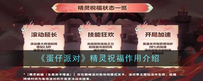 蛋仔派对精灵祝福作用是什么_蛋仔派对手游