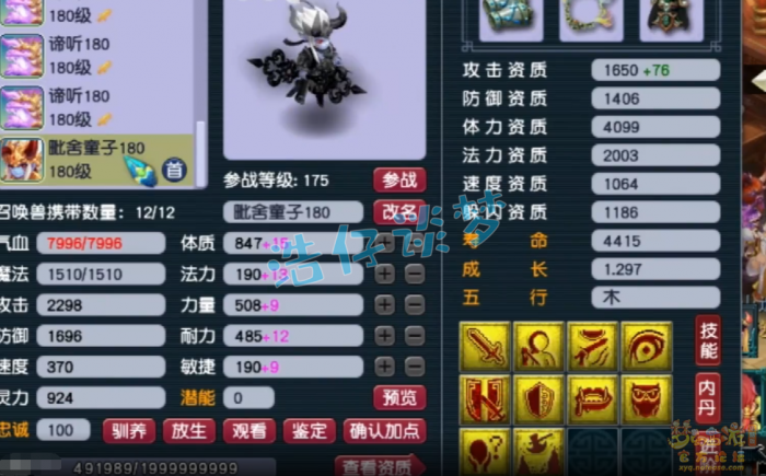 梦幻西游服战五庄观面板展示20