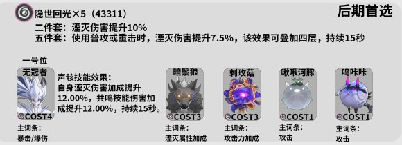 鸣潮丹瑾声骸怎么选择3