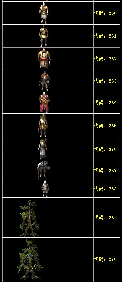 传奇NPC外观形象代码大全19