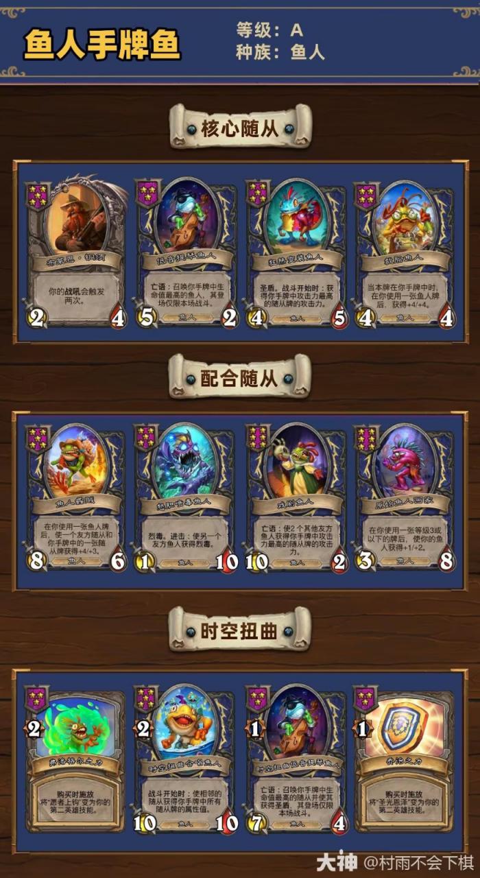 炉石传说34.2.2酒馆战棋鱼人手牌鱼玩法_炉石传说 鱼人牌