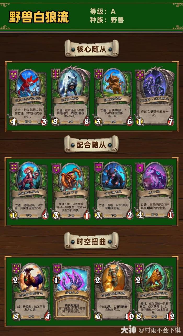炉石传说34.2.2酒馆战棋野兽白狼流玩法_炉石 白狼