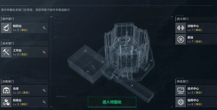 三角洲行动训练中心升级材料一览表1