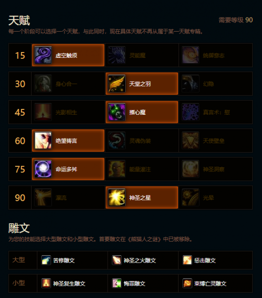 魔兽世界熊猫人之谜戒律牧天赋雕文_魔兽世界戒律牧天赋8.3