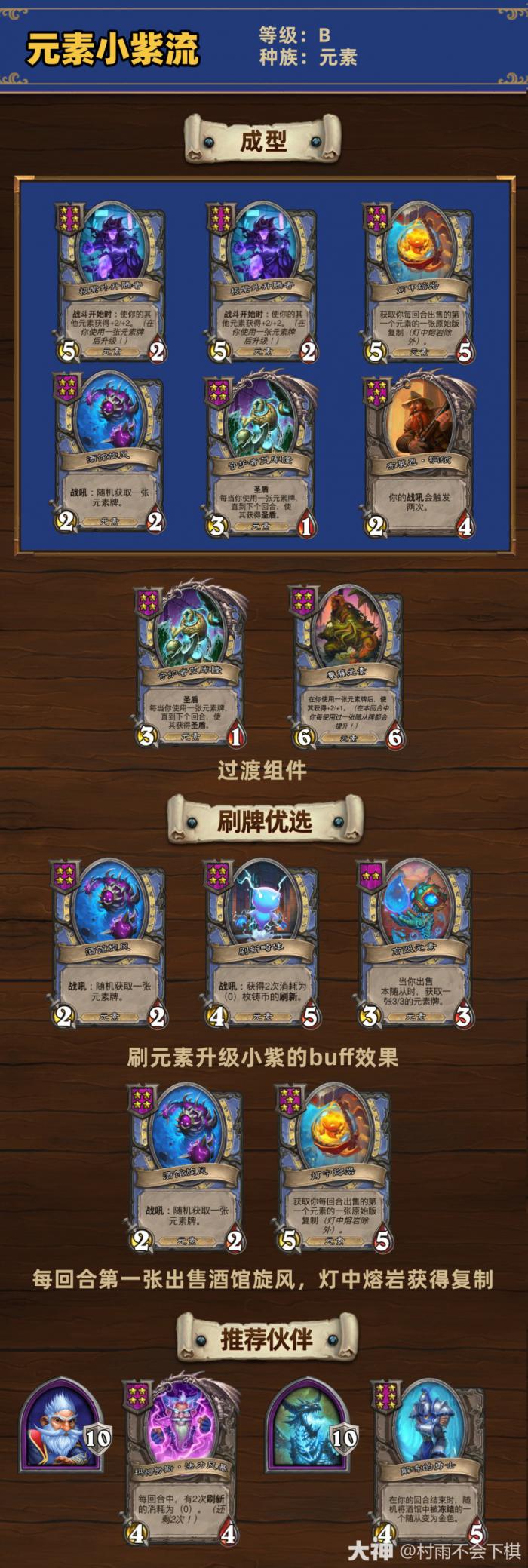 炉石传说33.6.2酒馆战棋元素小紫流玩法攻略1