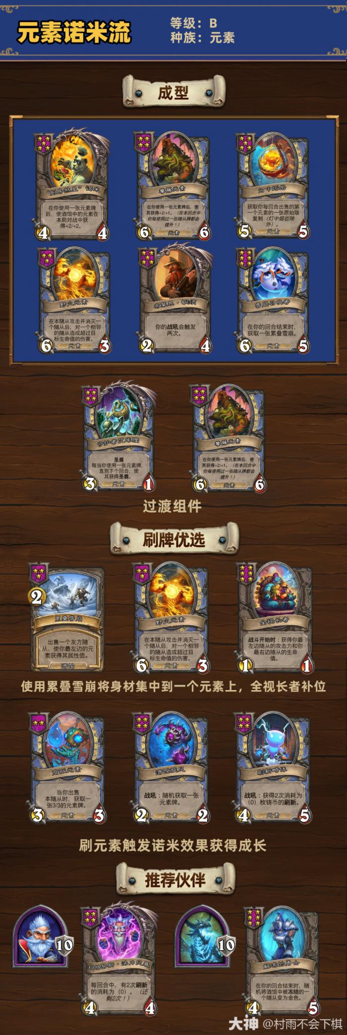 炉石传说33.6.2酒馆战棋元素诺米流玩法攻略1