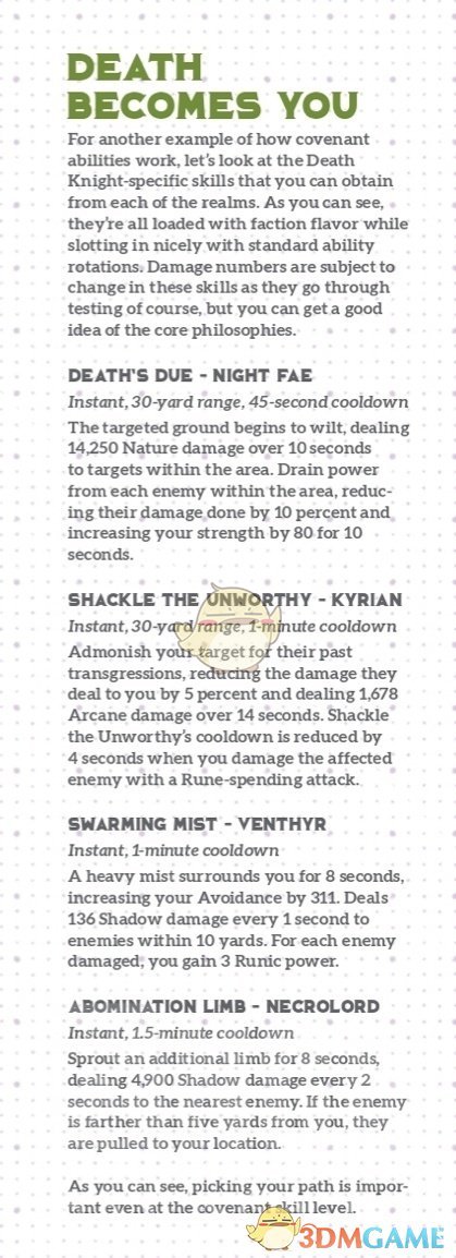 魔兽世界DK盟约技能_dh 盟约技能