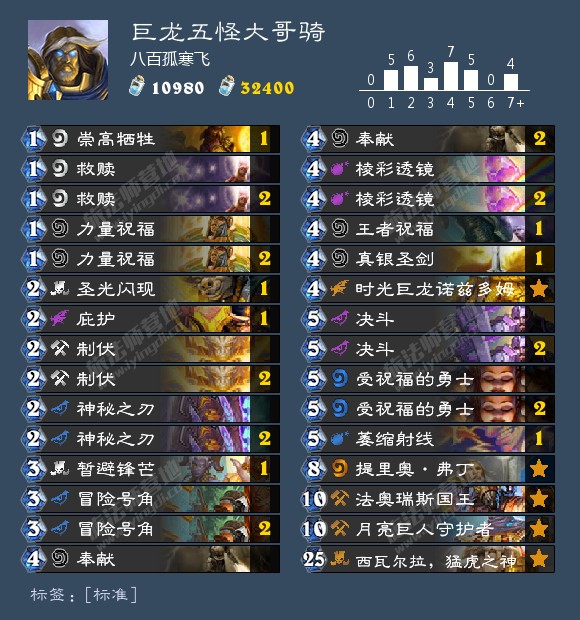 《炉石传说》巨龙降临标准登顶大哥骑卡组介绍2