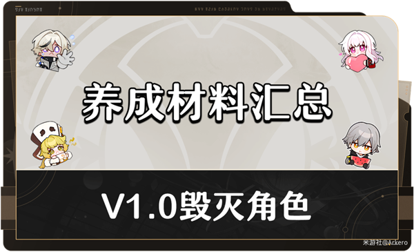 崩坏星穹铁道毁灭角色满级需要哪些材料1