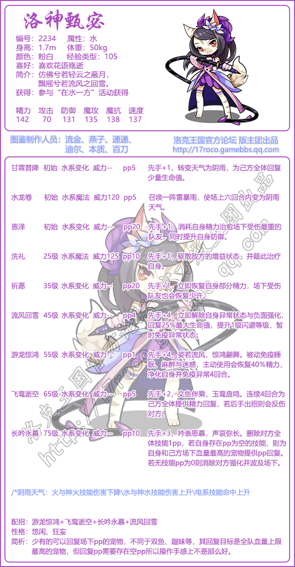 洛克王国洛神甄宓技能搭配_洛克王国甄姬