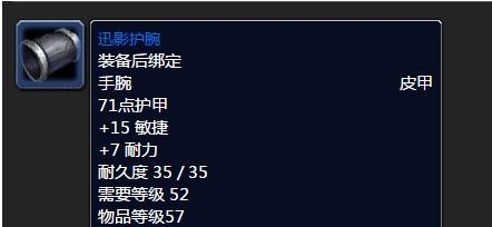 《魔兽世界》怀旧服迅影护腕属性介绍1