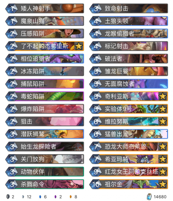 《炉石传说》巨龙降临新宇宙猎卡组介绍1