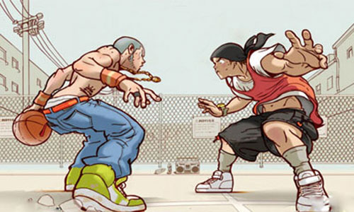 《街头篮球》抢篮板技巧1