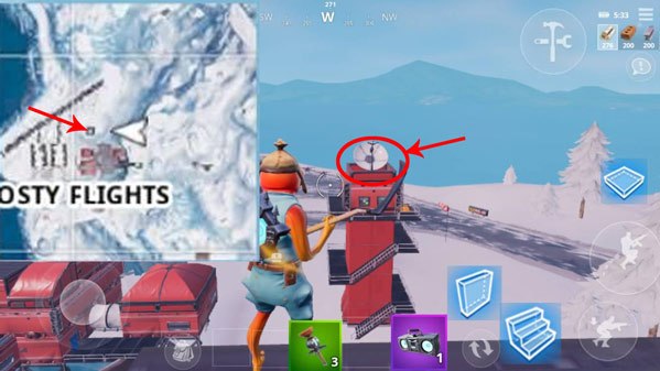 《堡垒之夜》在水塔顶上跳舞任务攻略4