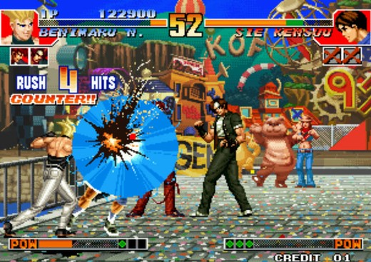 拳皇97爆气怎么放大招1