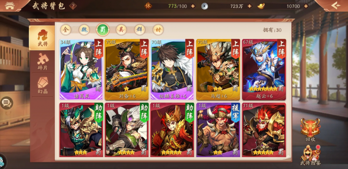 少年三国志2蜀国阵容怎么搭配2