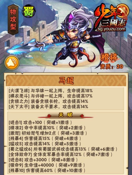 少年三国志蜀国橙武将怎么组合1