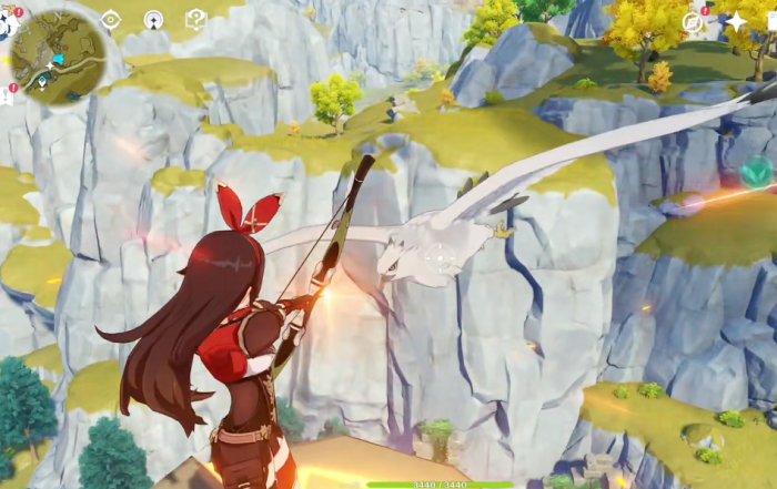 原神怎么把老鹰射下来3