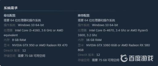 漫威蜘蛛侠pc最低需要什么配置?2