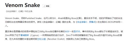 合金装备v中的男主角叫什么?1