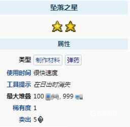 泰拉瑞亚什么商人卖坠落之星?2