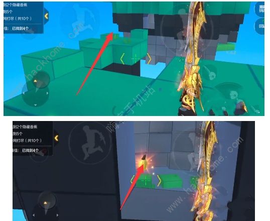 CF手游跳跳乐找香蕉像素世界攻略大全8