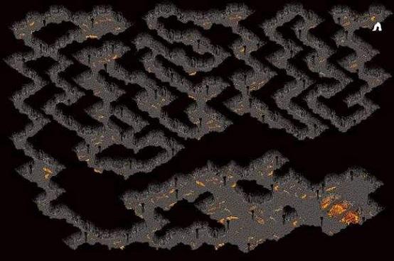 传奇火龙洞地图怎么走_火龙洞2层下三层地图