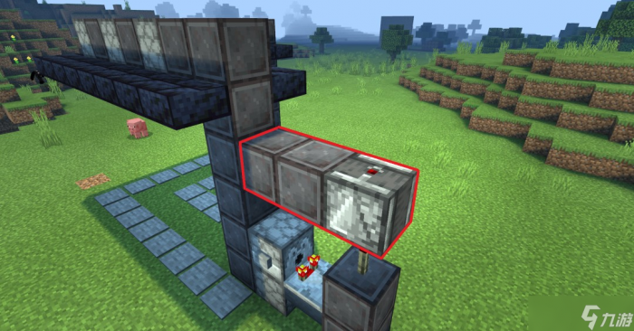 《我的世界》全自动按钮岩浆门建造教学17