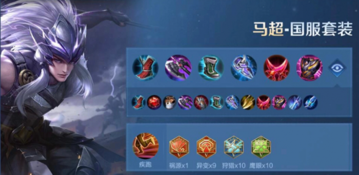 王者荣耀全攻马超怎么出装1